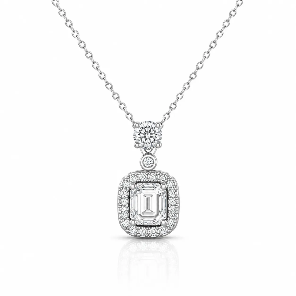 Oravelux Vintage Halo Moissanite Kolye