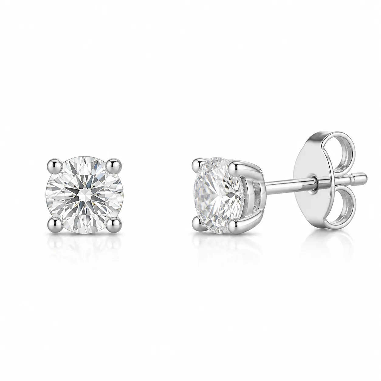 Oravelux Tektaş Moissanite Küpe