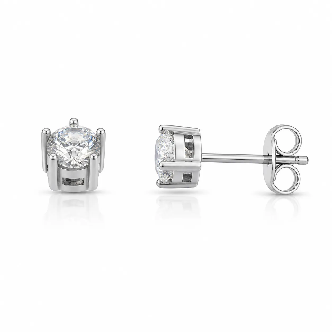 Oravelux Baget Kesim Moissanite Küpe